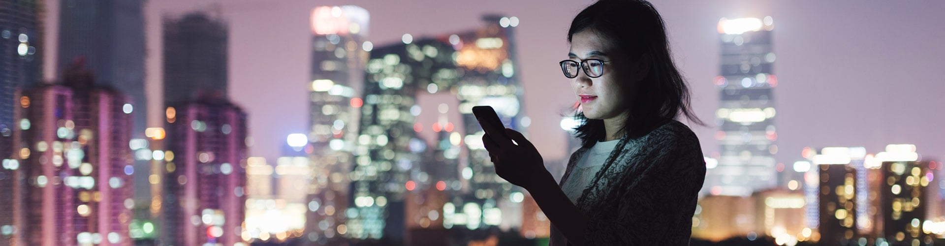 Woman holding cellphone