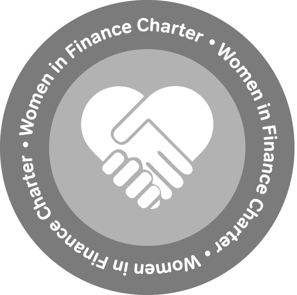 Woman in finance charter logo