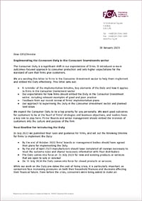 Consumer duty - Dear CEO/Director letter -thumbnail