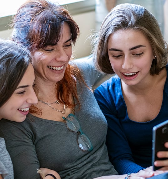 Mother with daughters