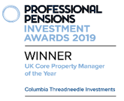 Professional Pensions Investment Awards 2019 - UK Core Property Manager Winner logo